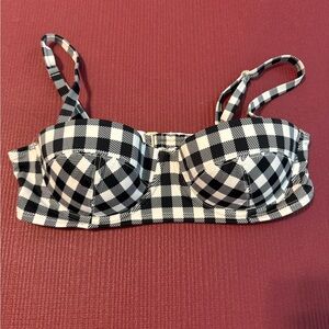 Black and White Checkered underwire bikini top
